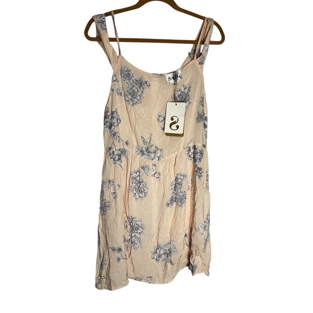 NWT Sabo Skirt Floral Print Unlined Floral Print Mini Dress Size Large